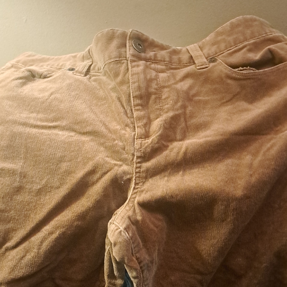 Coldwater Creek Tan Corduroy Cropped Pants